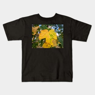 Autumn Yellow Leaf Kids T-Shirt